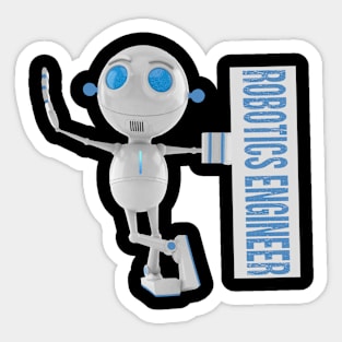 robotics robot machine engineer science retro mom dad Sticker